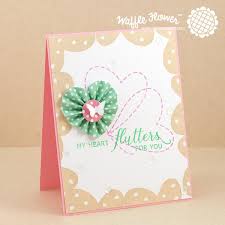 Flower Die Rosette Hearts Template / Suaje de Roseta de Corazón Descontinuado Waffle Flower