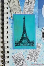 Vintage Eiffel Tower Cling Stamp / Sello de Goma Torre Eiffel Descontinuado Big Red