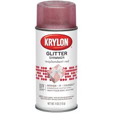 Resplendent Red Glitter Shimmer Spray / Spray de Decoración Rojo Brillante Descontinuado Krylon