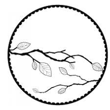 Leafy Branch Globe Rubber Stamp / Sello de Goma Rama en Círculo Descontinuado Memory Box