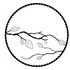 Leafy Branch Globe Rubber Stamp / Sello de Goma Rama en Círculo Descontinuado Memory Box