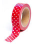 Washi Tape Polka Dot Red / Cinta Adhesiva Puntitos Descontinuado Queen&Co