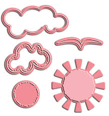 Sun &amp; Clouds Die Set / Suaje de Nubes y Sol Descontinuado LDRS Creative