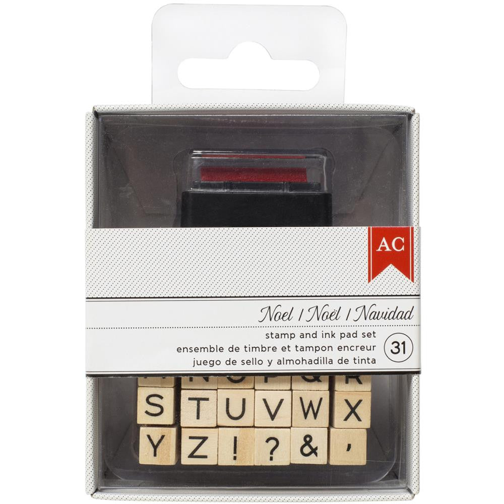 Alphabet Stamp Ink Pad / Kit de Sellos de Letras y Símbolos Descontinuado American Crafts