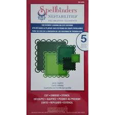 Lacy Squares Dies and Emboss / Suaje y Realce Cuadrados con Encajes Descontinuado Spellbinders