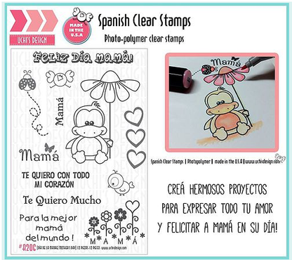 Clear Stamps Mother´s Day / Sellos De Polimero Día de la Madre Descontinuado Uchis Desing