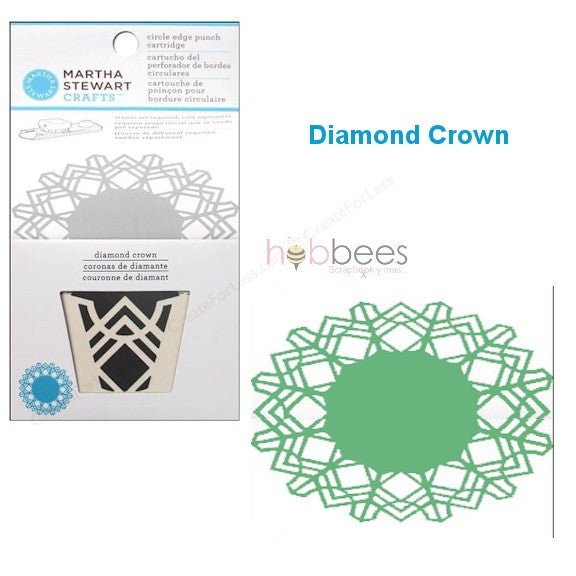 Diamond Crown Edge Punch Cartridge / Cartucho Corona de Diamante Descontinuado Martha Stewart