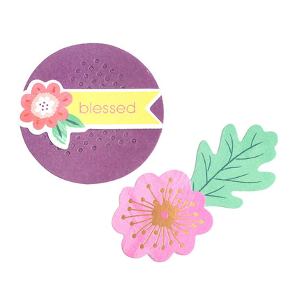 Die-Cuts Truly Grateful Ephemera Paige Evans / Recortes Agradecimiento Efímero Descontinuado Pink Paislee