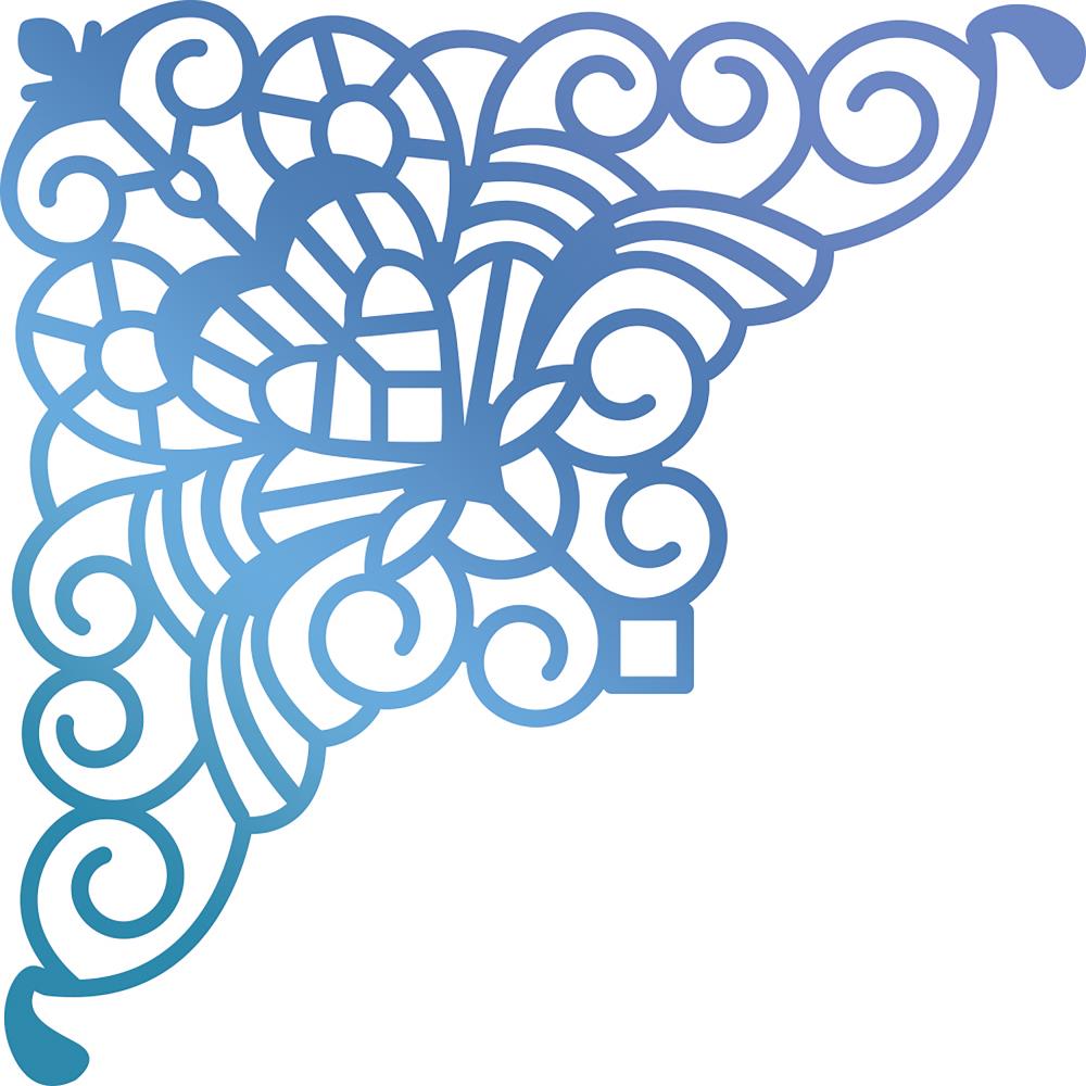 Hotfoil Stamp Bohemian Corner / Placa para Foil Esquina Gargoleada Descontinuado Ultimate Crafts