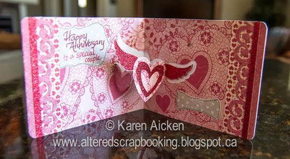 Suaje de corte de corazon con alas / Die Heart Whith Wings Dados de Corte / Suajes / Troqueles Elizabeth Craft Designs