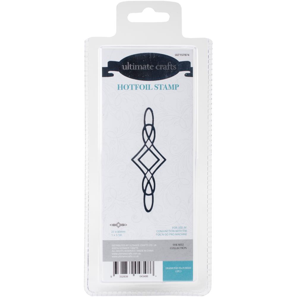 Hotfoil Stamp Diamond Flourish / Placa para Foil Diamante Entrelazado Descontinuado Ultimate Crafts