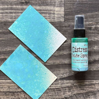 Distress Oxide Salvaged Patina Spray Stain / Tinta en Spray Azul Oxidado Tintas Ranger