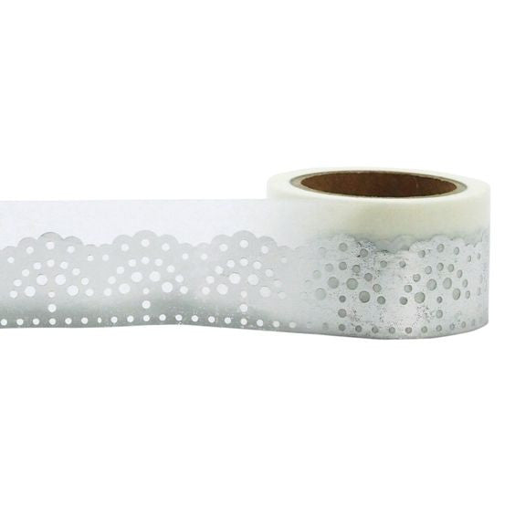 Washi Tape Doily Lace Design / Cinta Adhesiva Encaje Descontinuado Darice