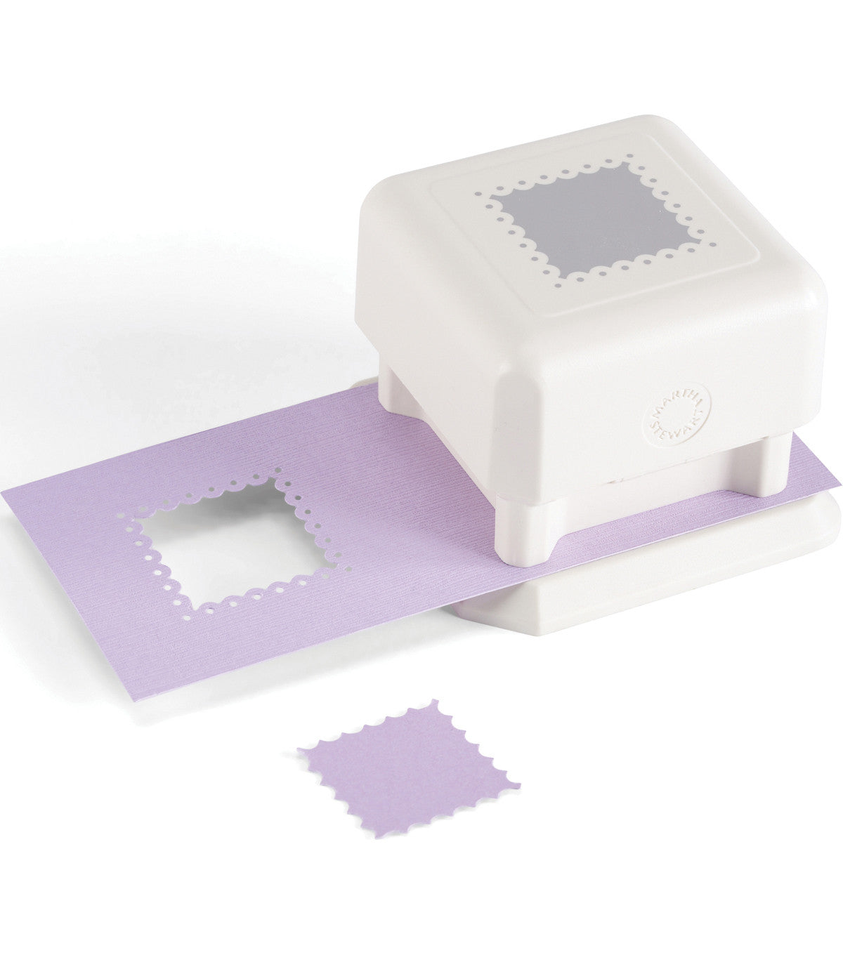 All Over the Page Scalloped Dot Square / Perforadora Cuadro Punteado Festoneado Descontinuado Martha Stewart
