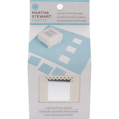 All Over the Page Scalloped Dot Square / Perforadora Cuadro Punteado Festoneado Descontinuado Martha Stewart