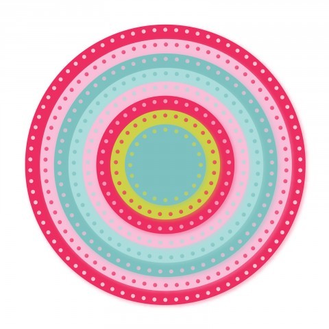 Framelits Dotted Circles Dies / Suaje de Corte de Círculos con puntos Descontinuado Sizzix
