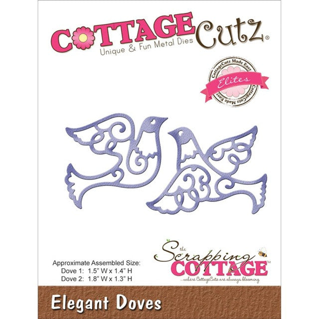 Suaje de Corte de Palomas / Elegant Doves Descontinuado Cottage Cutz