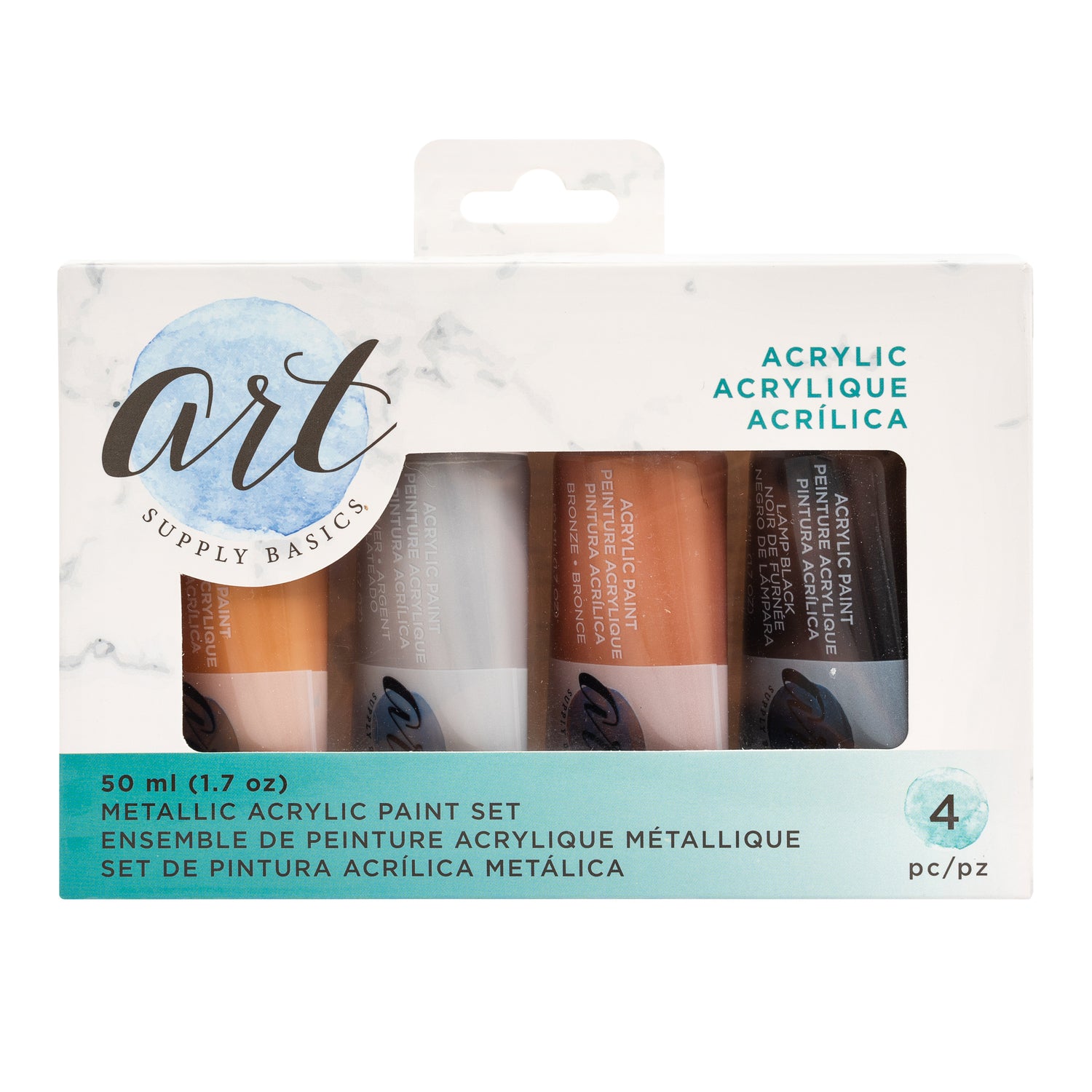 Metallic Acrylic Paint Kit / Set de Pinturas Acrilicas Metálicas Descontinuado American Crafts