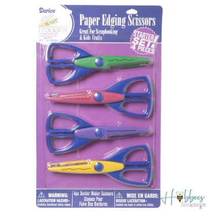 Paper Edging Scissors Starter Set / Set de 4 Tijeras Decorativas Descontinuado Darice