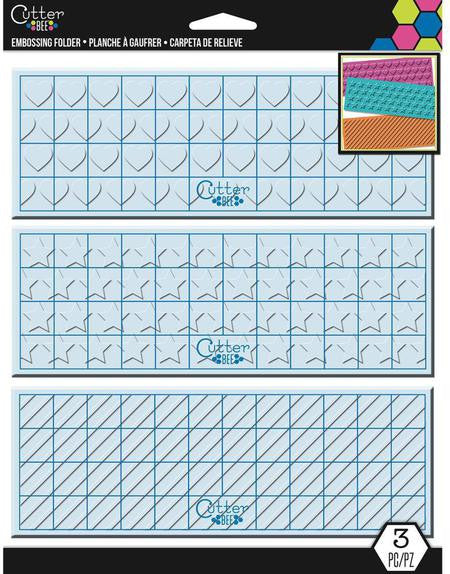 Embossing Folders Hearts, Stars, Stripes / Folder de Grabado de Corazones Estrellas y Rayas Descontinuado Ek Success