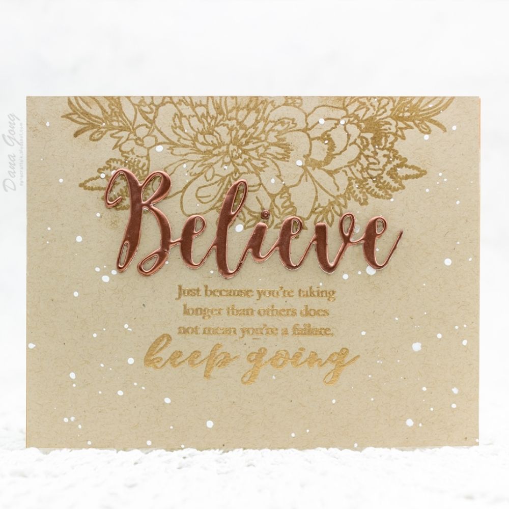 Rose Gold Embossing Powder / Polvos de Realce Oro Rosa Polvos de Embossing Lawn Fawn