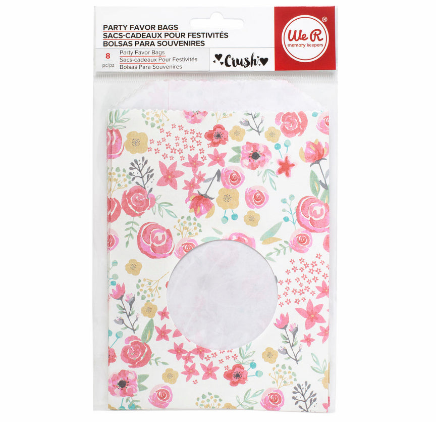Crush Party Favor Bags 8 Pz / Bolsitas de Papel para Regalitos Descontinuado We R Memory Keepers