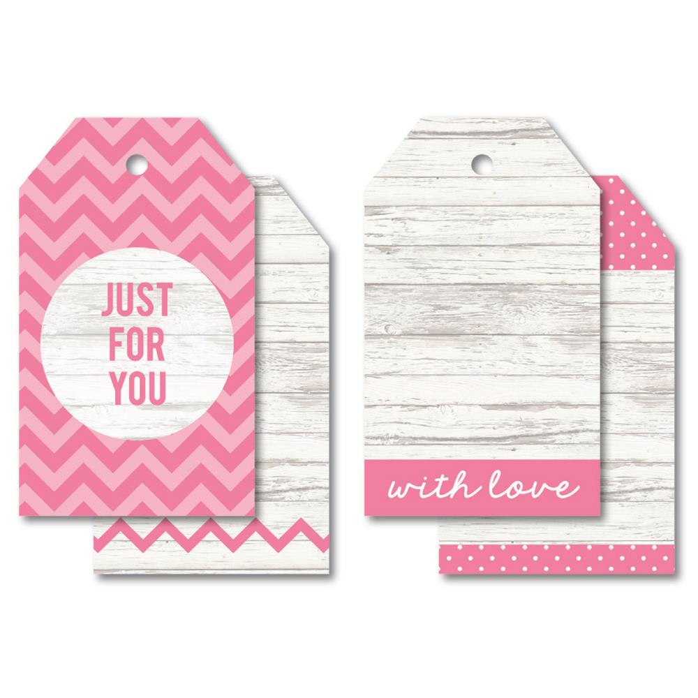 Kaisercraft Tags W/String Pink / Paquete de Etiquetas Rosa Adornos / Embellishments Kaiser Craft