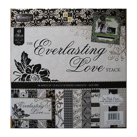 The Everlasting Love Stack Papers 12" x 12" / Block de Papel Eterno Amor 48 Hojas Descontinuado DCWV