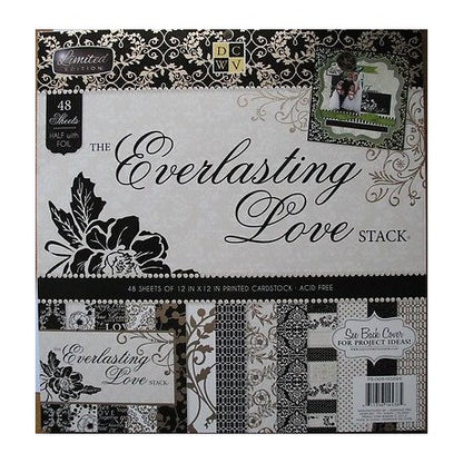 The Everlasting Love Stack Papers 12" x 12" / Block de Papel Eterno Amor 48 Hojas Descontinuado DCWV