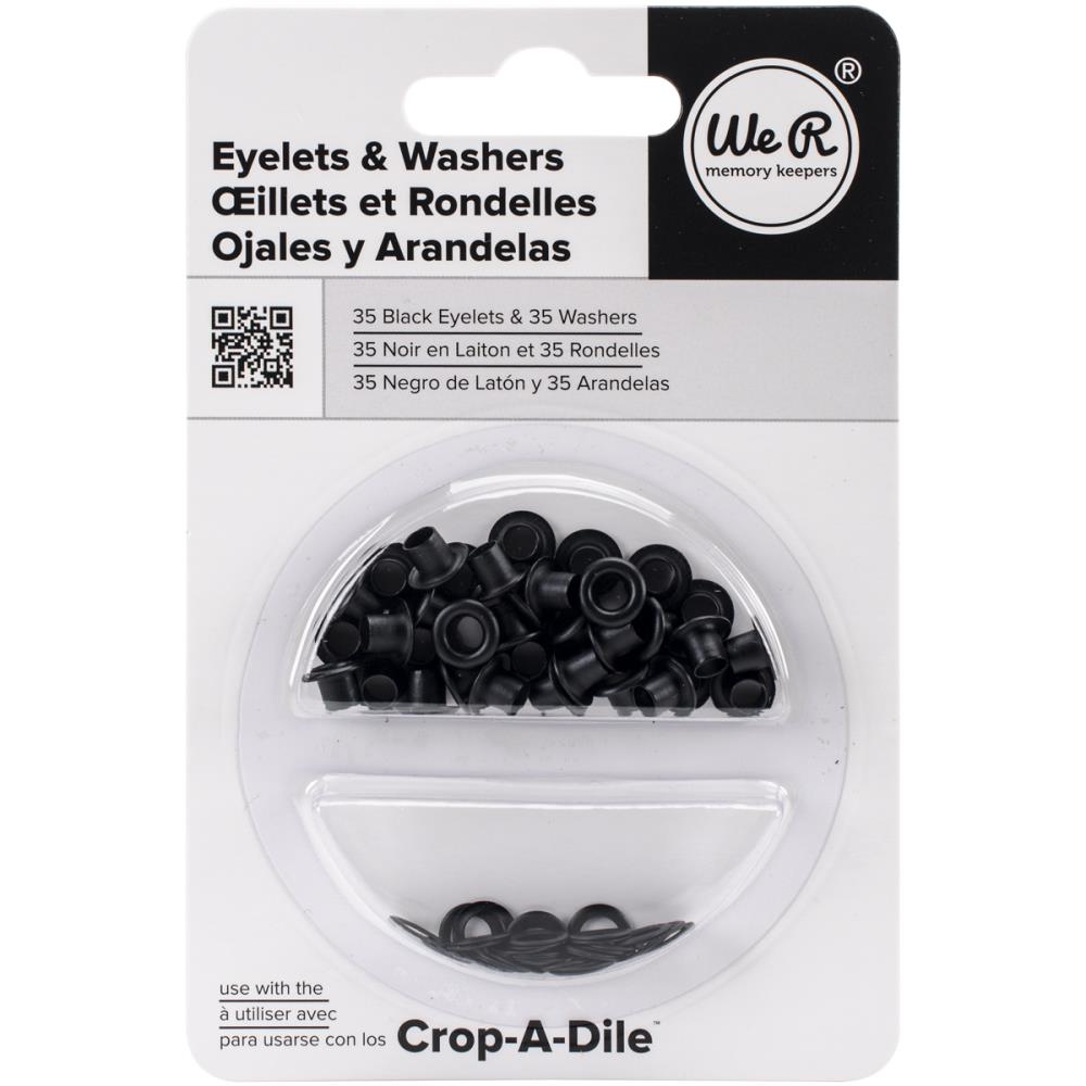Eyelets &amp; Washers Standard Black / Ojillos y Arandelas Negro Eyelets, Ojilos We R Memory Keepers