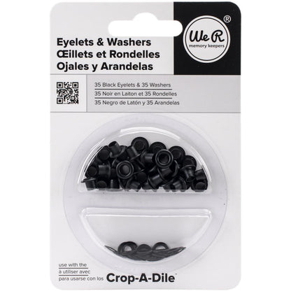 Eyelets &amp; Washers Standard Black / Ojillos y Arandelas Negro Eyelets, Ojilos We R Memory Keepers
