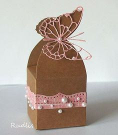 Suaje de Corte de Cajita de Mariposa / Butterfly Favor Box Descontinuado Memory Box