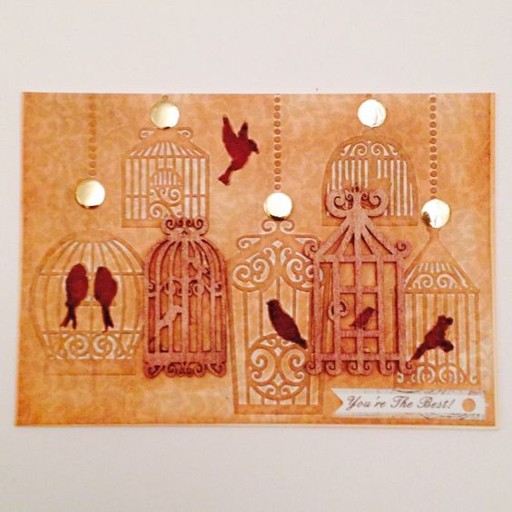 Embossing Folder Birdcages/ Folder de Grabado Pajareras Descontinuado Darice