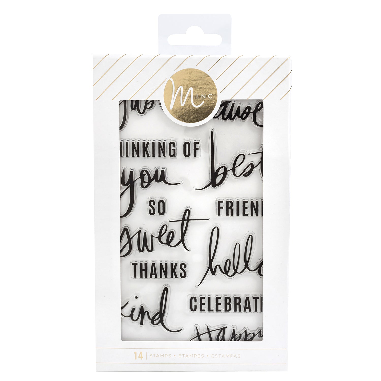 Minc Sentiment Stamps / Sellos de Polímero Frases Descontinuado Heidi Swapp
