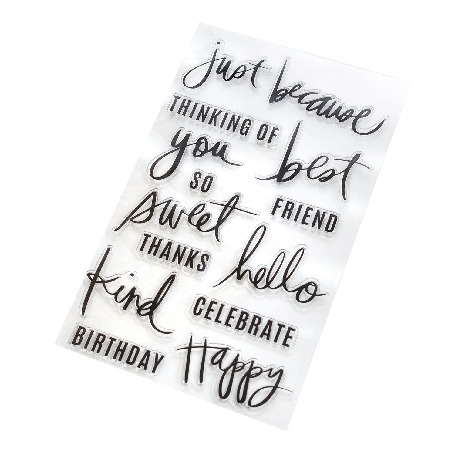 Minc Sentiment Stamps / Sellos de Polímero Frases Descontinuado Heidi Swapp