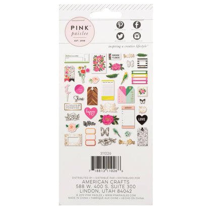 5th and Monaco Cardstock Die-Cuts / Paquete de Figuras Naturaleza Descontinuado Pink Paislee