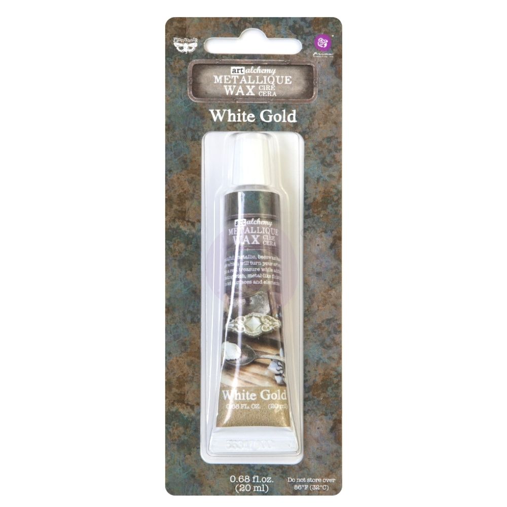 Finnabair Art Alchemy Metallique Wax White Gold / Pasta Metálica Oro Blanco Pintura y Medios Mixtos Prima Marketing