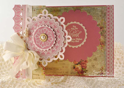 Suaje de Corte de Medallon Elegante / Fleur De Lis Motifs Descontinuado Spellbinders