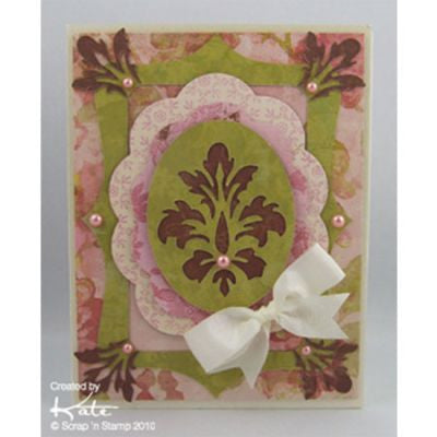 Combo Damask Frame / Combo de Suaje y Folder marco y Fondo Folders de Grabado Cuttlebug