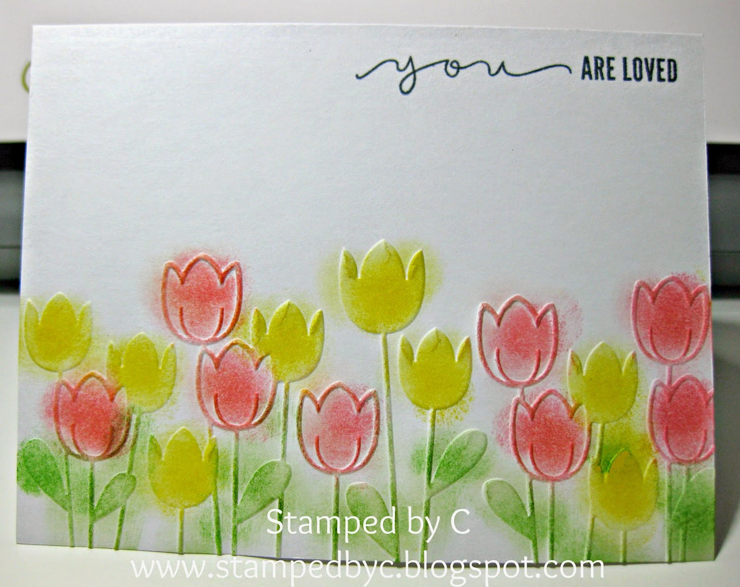 Embossing Spring Tulips / Folder de Grabado Tulipanes Descontinuado Darice