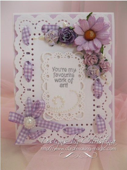 Suaje de Corte de  Marco y Orilla de Flores / A2 Floral Ribbon Threader Descontinuado Spellbinders