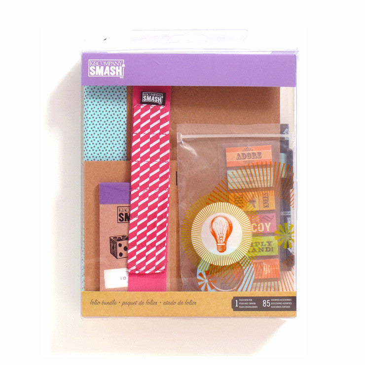 Smash Blue Folio Bundle / Kit de Cuaderno Azul y Accesorios Descontinuado K &amp; Company