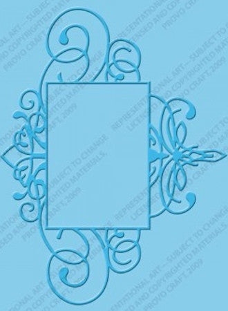 Embossing Folder Flourished Frame / Folder de Grabado Marco Decorado Descontinuado Cuttlebug