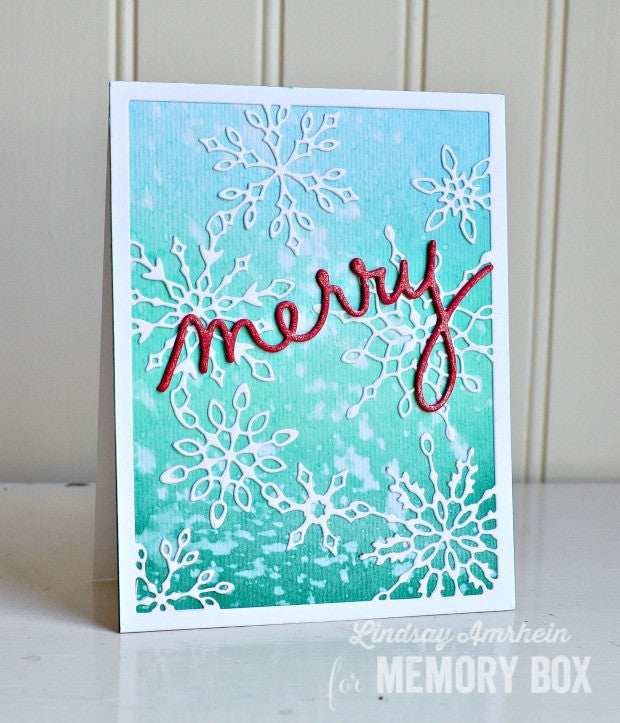 Suaje de Corte de Fondo de Copo de Nieve / Scattered Snowflake Frame Dados de Corte / Suajes / Troqueles Memory Box