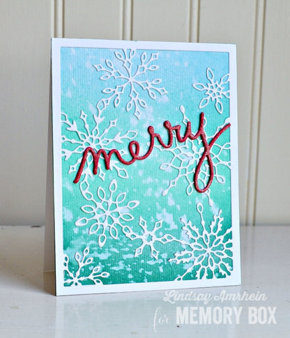 Suaje de Corte de Fondo de Copo de Nieve / Scattered Snowflake Frame Dados de Corte / Suajes / Troqueles Memory Box