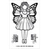 Girl With Wings Clear Stamps / Sellos de Polímero de Hada Descontinuado Hot off the Press