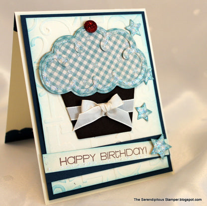 Balloons &amp; Cupcakes Dies &amp; Stamps / Set de Suajes y Sellos de Polímero Globos y Panques Descontinuado Sizzix