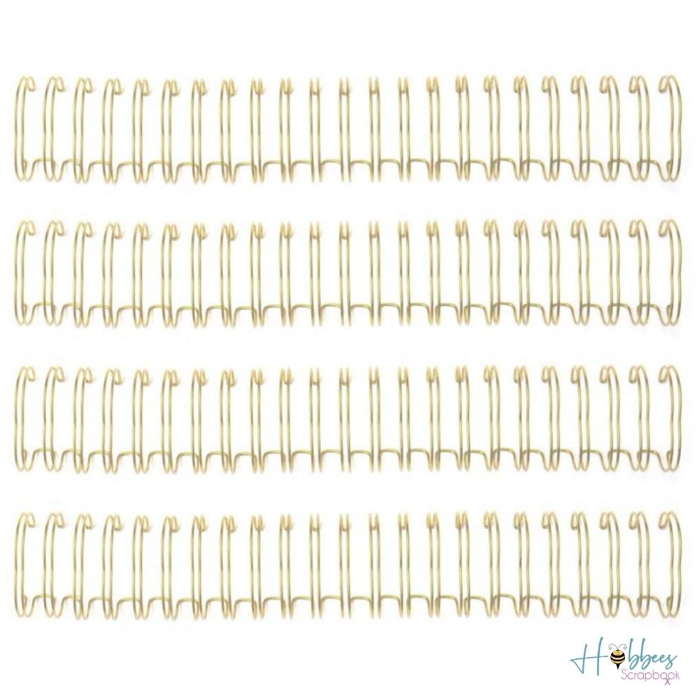 Cinch Wires Gold  .75" / 4 Arillos Dorados Arillos para Engargolar We R Memory Keepers