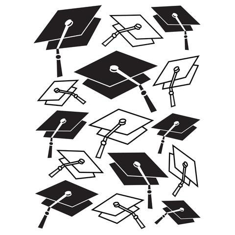Embossing Graduation Hat Background / Folder de Grabado Graduacion Descontinuado Darice
