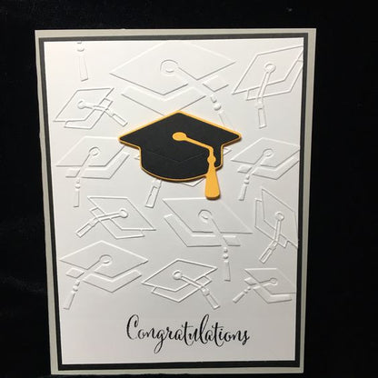 Embossing Graduation Hat Background / Folder de Grabado Graduacion Descontinuado Darice